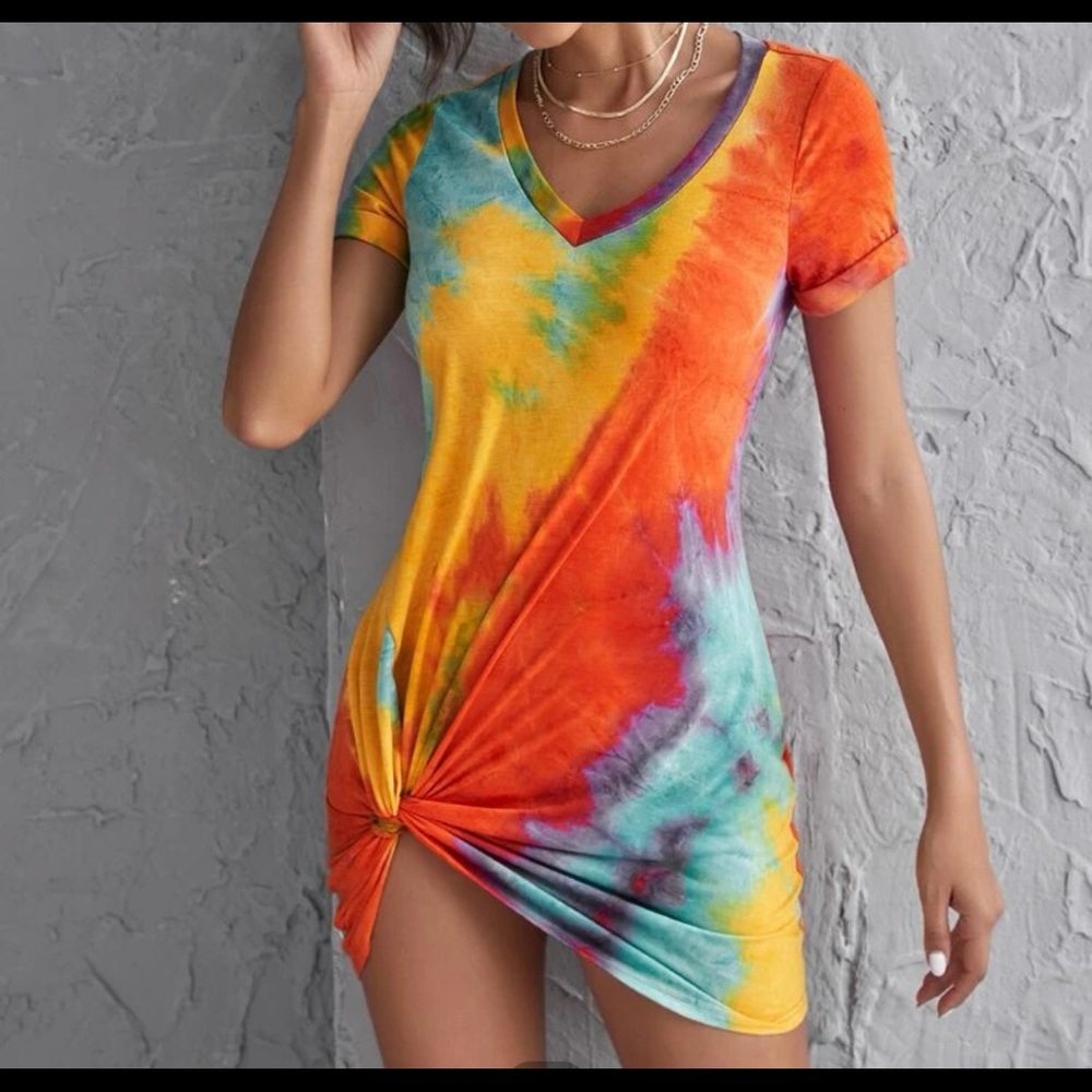 Tie dye summer dress XL (12)